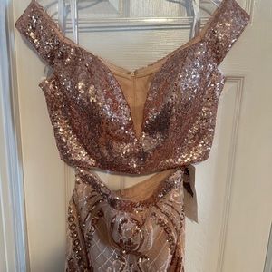 Sparkle size 10 rose gold dress NWT